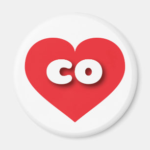 Rotes Herz Colorado - I Liebe co Magnet