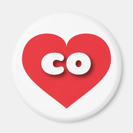 Rotes Herz Colorado - I Liebe co Magnet (Vorne)