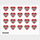 Rotes Herz Danke Sticker (Blatt)