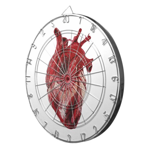 Rotes Herz Dartscheibe (Vorderseite rechts)