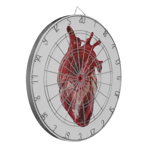 Rotes Herz Dartscheibe (Vorderseite Links)