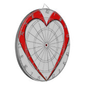 Rotes Herz Dartscheibe (Vorderseite Links)