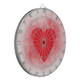 Rotes Herz Dartscheibe (Vorderseite Links)