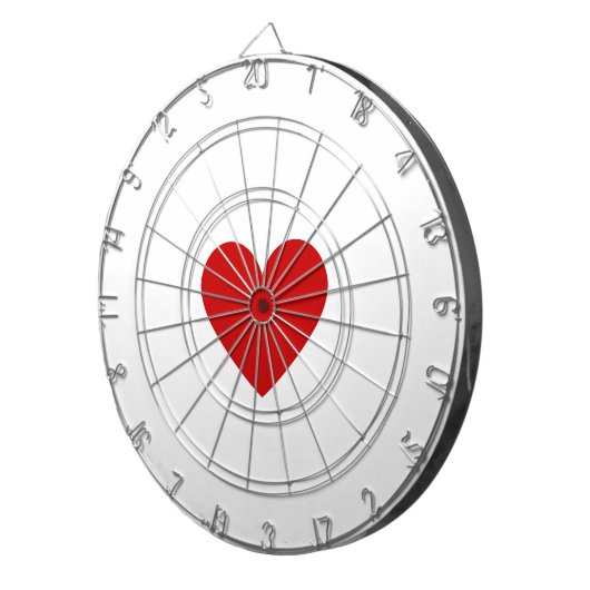 Rotes Herz Dartscheibe (Vorderseite rechts)