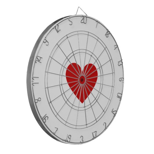 Rotes Herz Dartscheibe (Vorderseite Links)