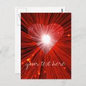 Rotes Herz "Dein Text" Postkarte (Vorne/Hinten)