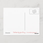 Rotes Herz "Dein Text" Postkarte (Rückseite)