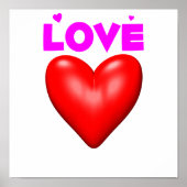 Rotes Herz der Liebe Poster (Vorne)