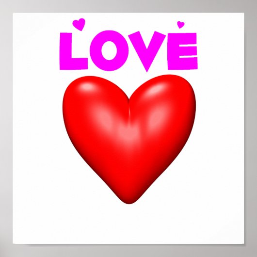 Rotes Herz der Liebe Poster (Vorne)