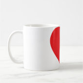 rotes Herz eins Kaffeetasse (Links)