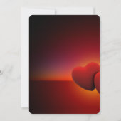 Rotes Herz Eleganter Valentinstag Einladung (Rückseite)