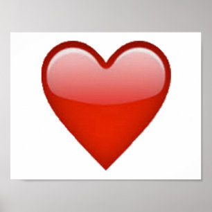 Rotes Herz - Emoji Poster