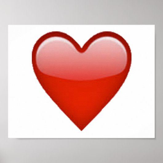Rotes Herz - Emoji Poster (Vorne)