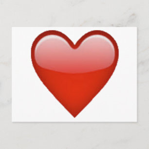 Rotes Herz - Emoji Postkarte
