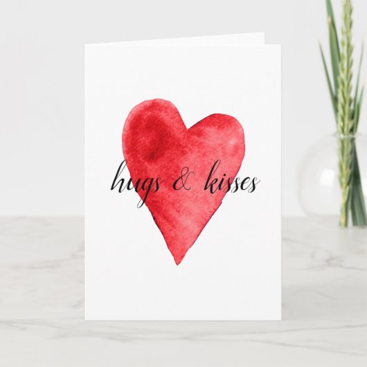 Rotes Herz Feiertagskarte (Vorderseite)