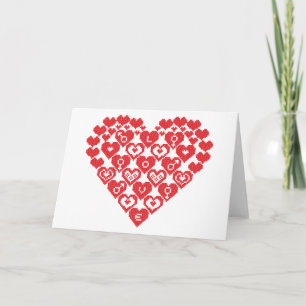 Rotes Herz Feiertagskarte