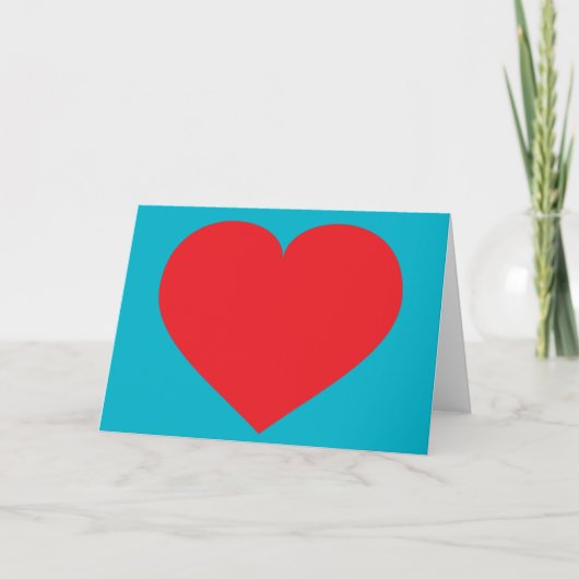 Rotes Herz Feiertagskarte (Vorderseite)