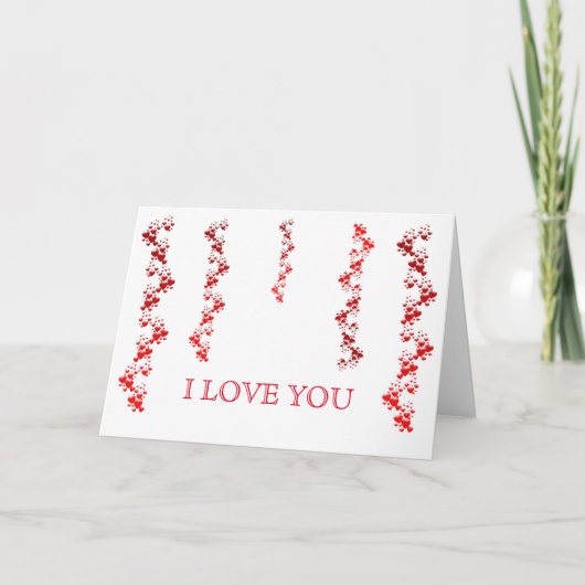 Rotes Herz Feiertagskarte (Vorderseite)