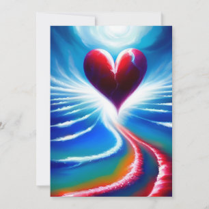 Rotes Herz Feiertagskarte