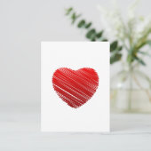 Rotes Herz Feiertagspostkarte (Stehend Vorderseite)
