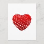 Rotes Herz Feiertagspostkarte (Vorderseite)