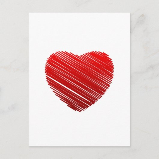 Rotes Herz Feiertagspostkarte (Vorderseite)