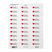 Rotes Herz Fettgedruckter Text (Vorne)