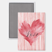 Rotes Herz Flammen Liebe Magnet (Vorderseite/Rückseite)