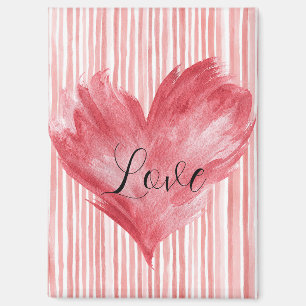 Rotes Herz Flammen Liebe Magnet