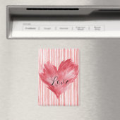 Rotes Herz Flammen Liebe Magnet (In Situ (Geschirrspüler))