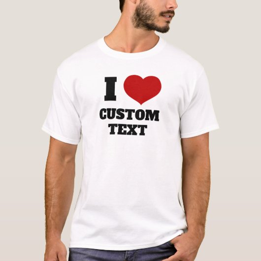 Rotes Herz-Flat-Symbol T-Shirt (Vorderseite)