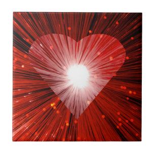 Rotes Herz Fliese