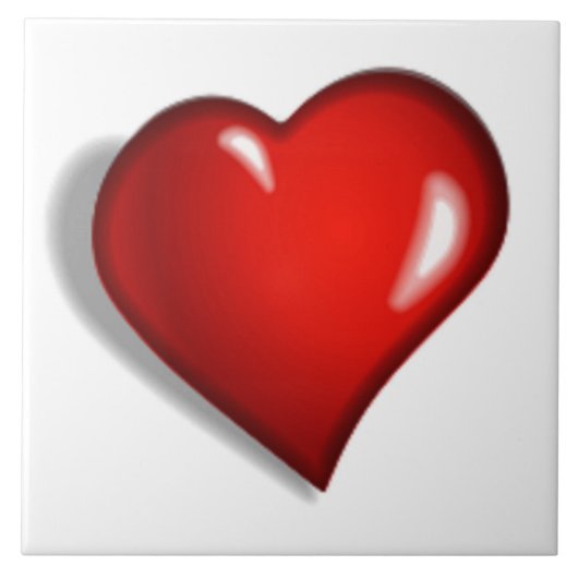 ROTES HERZ FLIESE (Vorderseite)