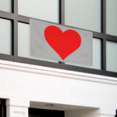 Rotes Herz Form Liebe Klassischer Minimalismus Banner (Äußeres Gebäude)