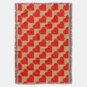 Rotes Herz Form Liebe Klassischer Minimalismus Decke (Vorderseite Vertikal)