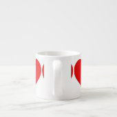 Rotes Herz Form Liebe Klassischer Minimalismus Espressotasse (Rückseite)