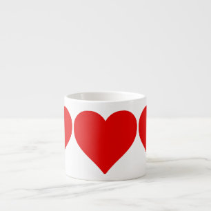 Rotes Herz Form Liebe Klassischer Minimalismus Espressotasse