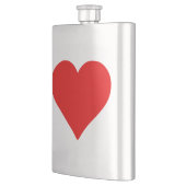 Rotes Herz Form Liebe Klassischer Minimalismus Flachmann (Links)