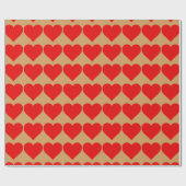 Rotes Herz Form Liebe Klassischer Minimalismus Geschenkpapier (Flach)