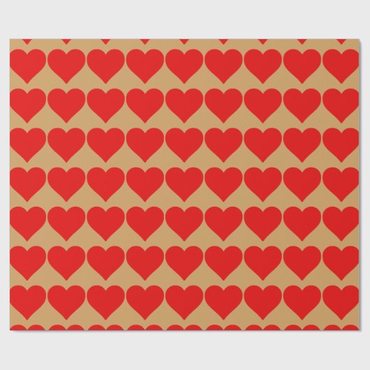 Rotes Herz Form Liebe Klassischer Minimalismus Geschenkpapier (Flach)