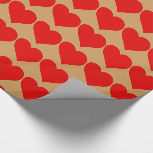 Rotes Herz Form Liebe Klassischer Minimalismus Geschenkpapier (Ecke)