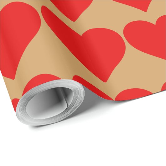 Rotes Herz Form Liebe Klassischer Minimalismus Geschenkpapier (Rolleneckpunkt)