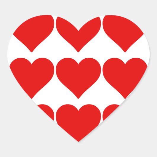Rotes Herz Form Liebe Klassischer Minimalismus Herz-Aufkleber (Vorderseite)