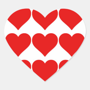 Rotes Herz Form Liebe Klassischer Minimalismus Herz-Aufkleber