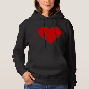 Rotes Herz Form Liebe Klassischer Minimalismus Hoodie
