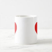 Rotes Herz Form Liebe Klassischer Minimalismus Kaffeetasse (Mittel)