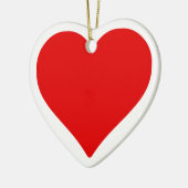 Rotes Herz Form Liebe Klassischer Minimalismus Keramik Ornament (Links)