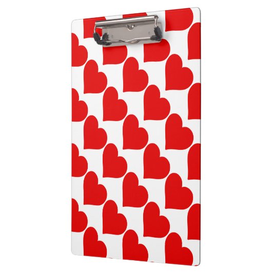 Rotes Herz Form Liebe Klassischer Minimalismus Klemmbrett (Links)
