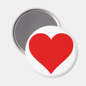 Rotes Herz Form Liebe Klassischer Minimalismus Magnet (Vorderseite/Rückseite)