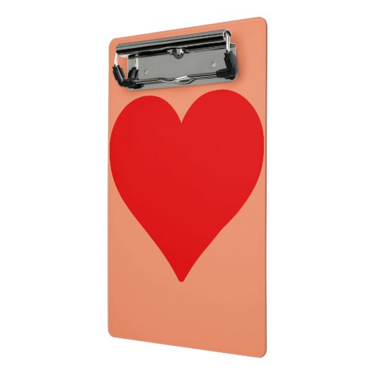 Rotes Herz Form Liebe Klassischer Minimalismus Mini Klemmbrett (Gewinkelt2)